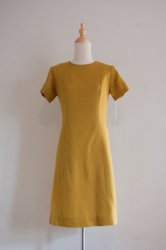 1960s Belk mustard sheath dress / vintage by inheritedattire
