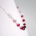 Genuine Pink Tourmaline Necklace Child Children Girl Semiprecious Gemstone Wire Wrapped Sterling Silver Jewelry October birthstone