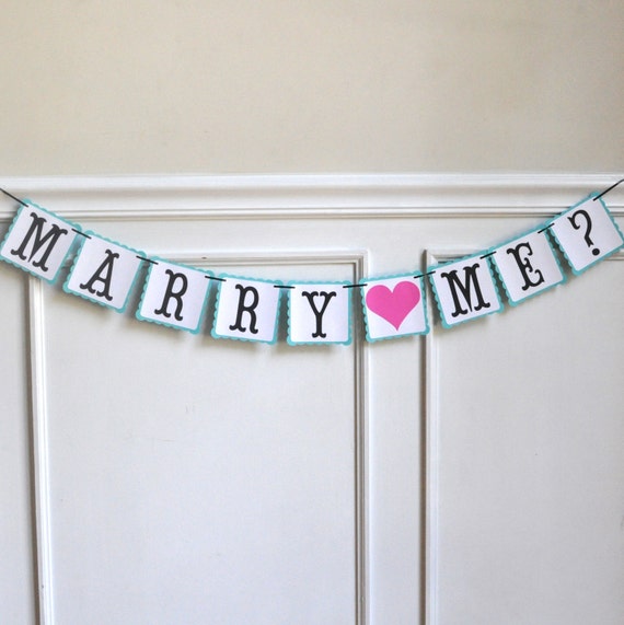 Marry Me Banner Paper Garland Proposal Idea Extravagant