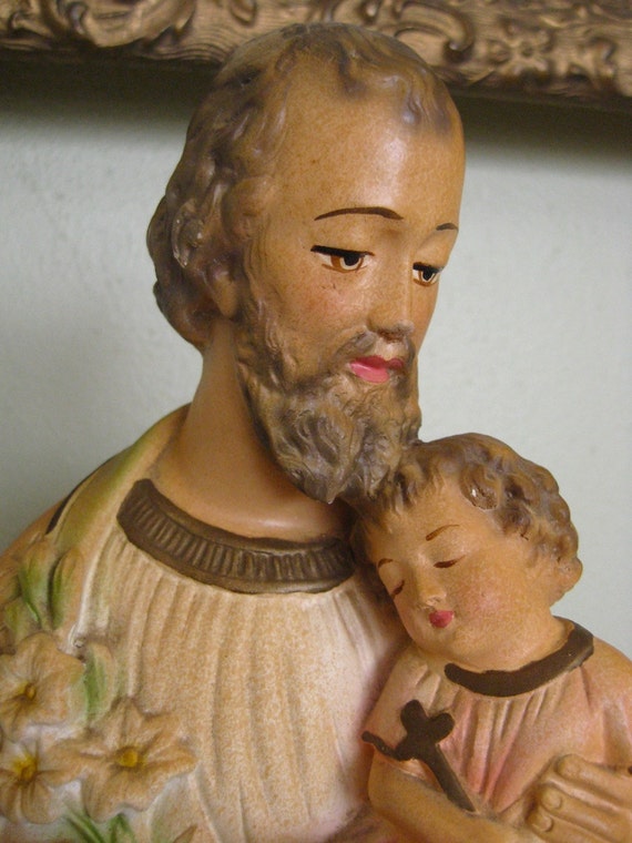 Vintage St Joseph and Baby Jesus by Columbia Statue - Made in Italy - il_570xN.420130085_19ix
