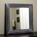 Square Wood Mirror Distressed Painted Decorative Wall Decor