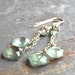 Moss Aquamarine Earrings, Dangling Aquamarine Gemstone Earrings, Sterling Silver