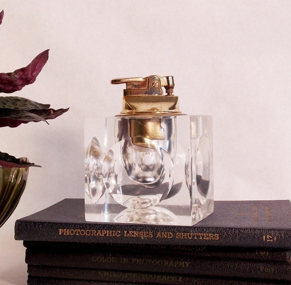 Vintage Flamex Table Lighter Cube Lighter Coffee Table