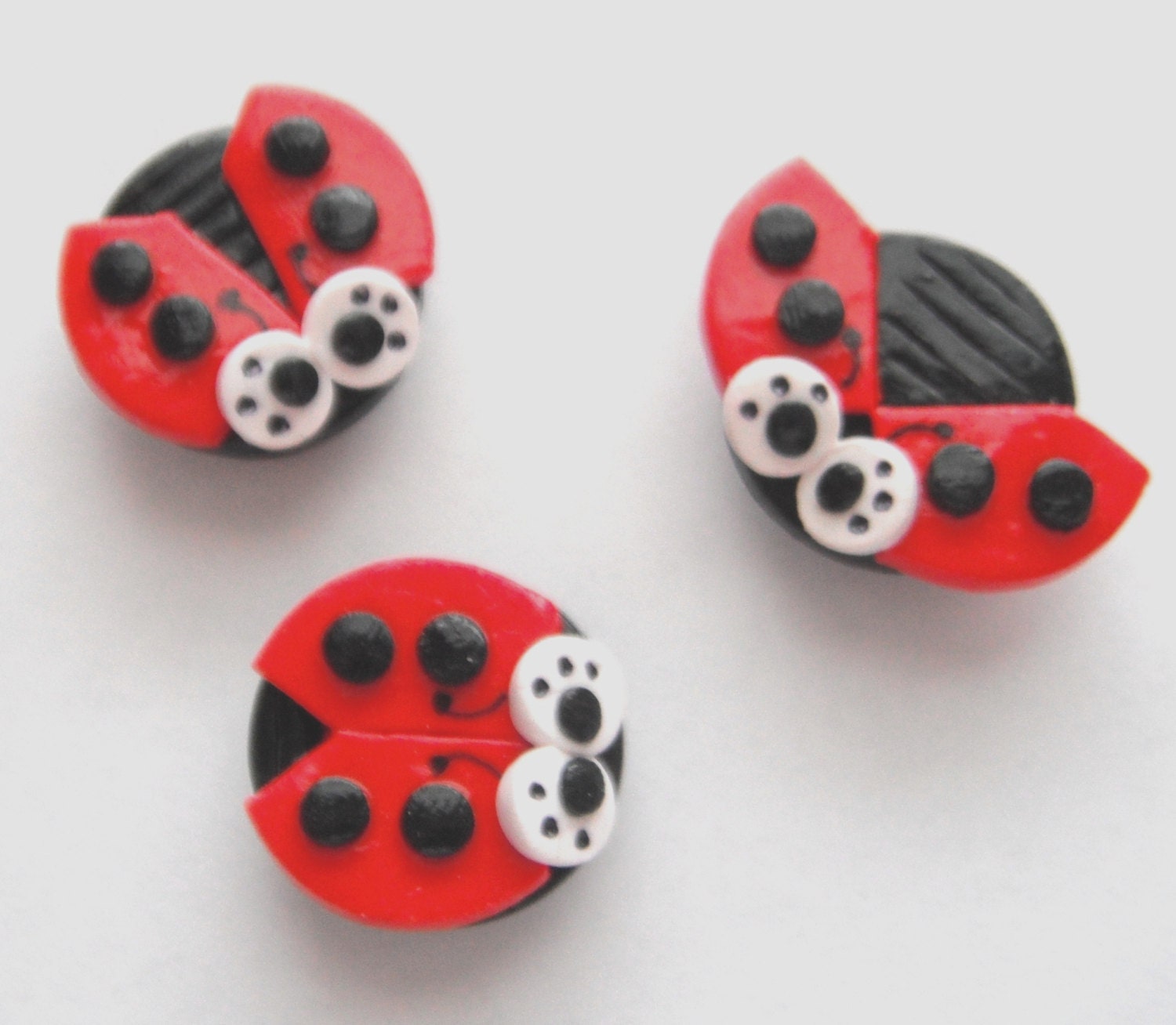 Ladybugs handmade polymer clay 3
