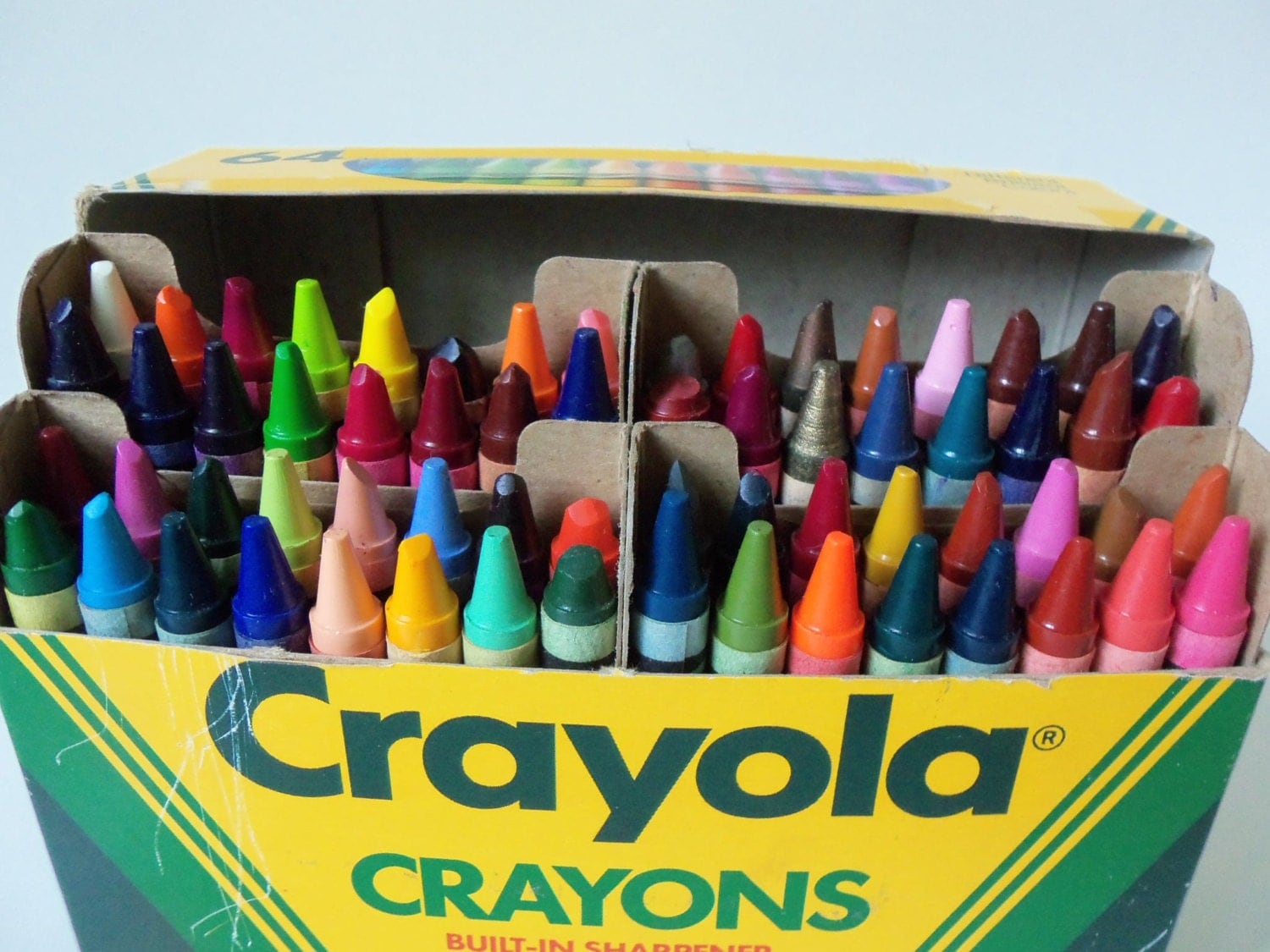  Vintage  Crayola Crayons  64 Colors with Sharpener Retired