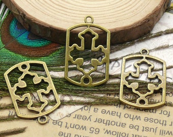 10pcs of antique brass charming cross pendant,metal finding 19x30mm