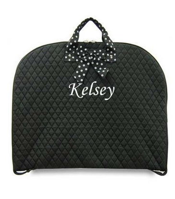 Personalized Girls Dance Bag/Garment Bag/BLACK and WHITE