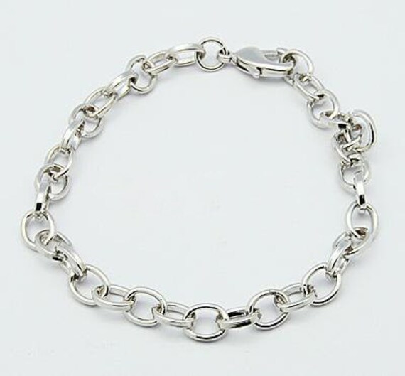Silver Charm Bracelets-Link Bracelets-Silver by theslipperypearl