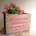 Wood Crate Box, Wooden Vintage Rustic Industrial Decor, Primitive Storage Container Planter Box