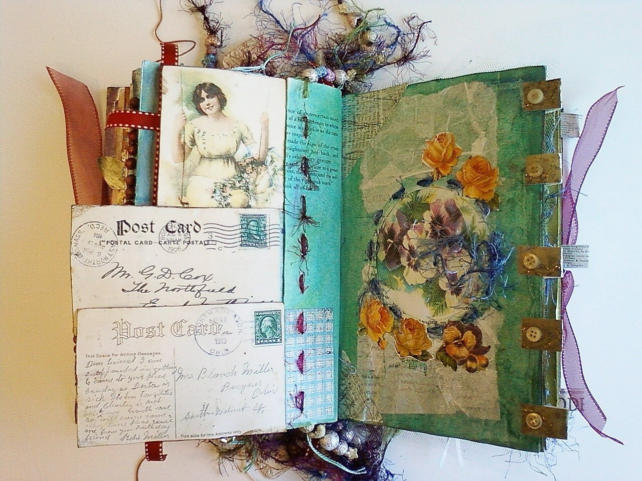 Keepsake Book Altered Book Journal with Victorian Era