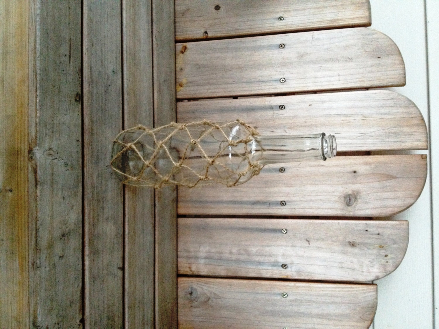 Nautical Bottle Net Rope Knot Vase Wedding Decor