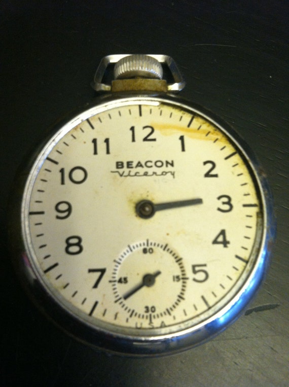 Items similar to Vintage Ingraham Beacon Viceroy Pocket Watch on Etsy