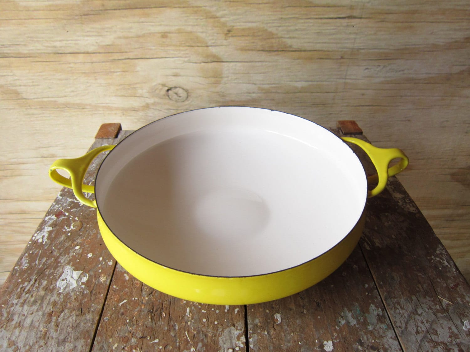 Vintage Dansk Kobenstyle Enamel Paella Pan Made in Denmark