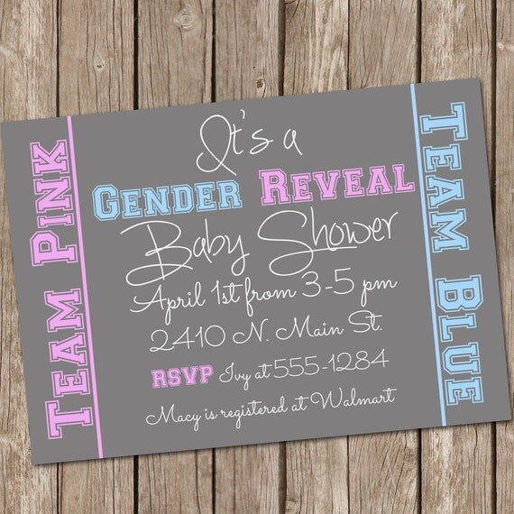 Gender Reveal Baby Shower Invitation Baby by ModernBeautiful, $12.00 ...