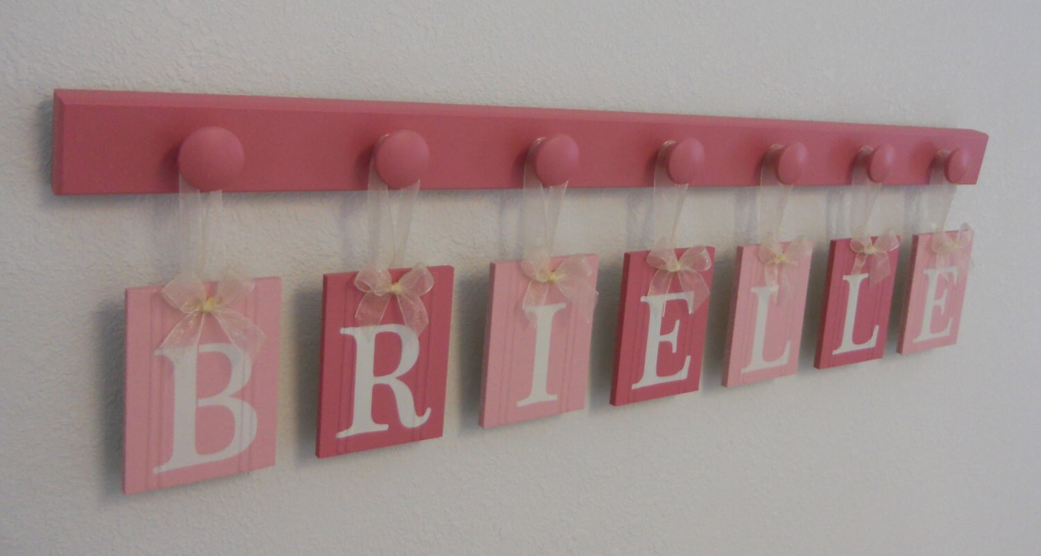 Baby Nursery Personalized Baby Wall Letters Boutique Sign