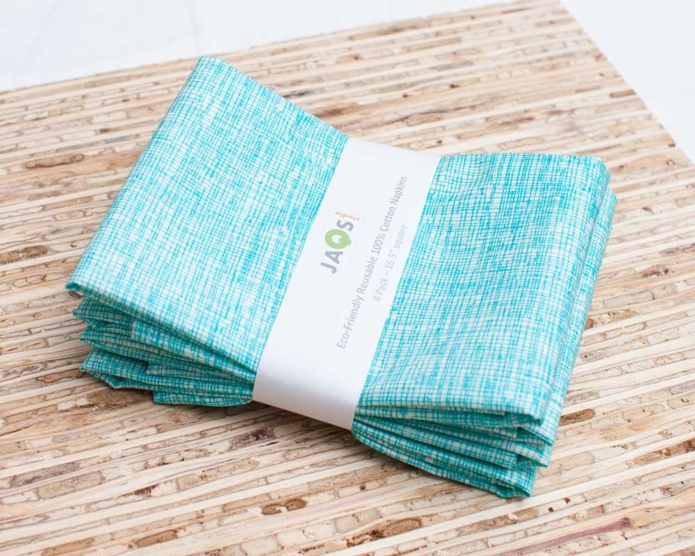 EcoFriendly Large Cloth Napkins Set of 4 N2279 by JAQSstudio