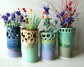 Vase / Made to Order / Handmade Wheel-Thrown Ceramic Pottery/ Lavender and Blue