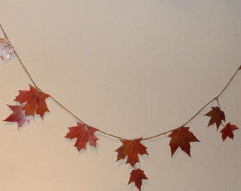 Fall Leaves Garland Autumn Fall Rustic Wedding Party Fall Decoration Real Fall Leaves