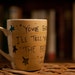Lewis Carroll, Alice in Wonderland "You're entirely bonkers" Glazed, bright yellow literary quote mug with stars