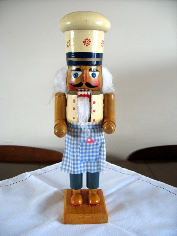 Vintage Wooden Baker Nutcracker Made in Germany