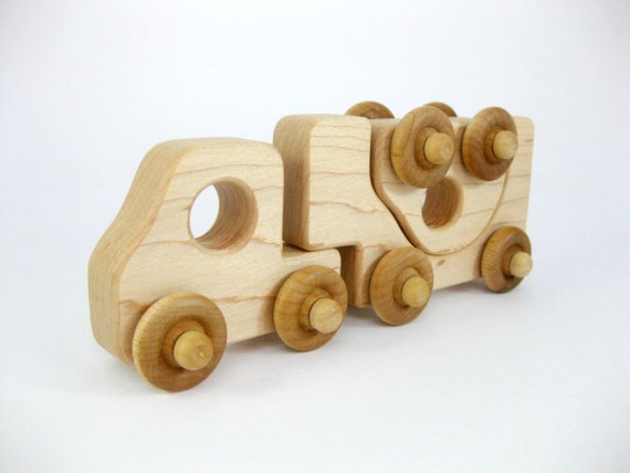 wooden transporter toy