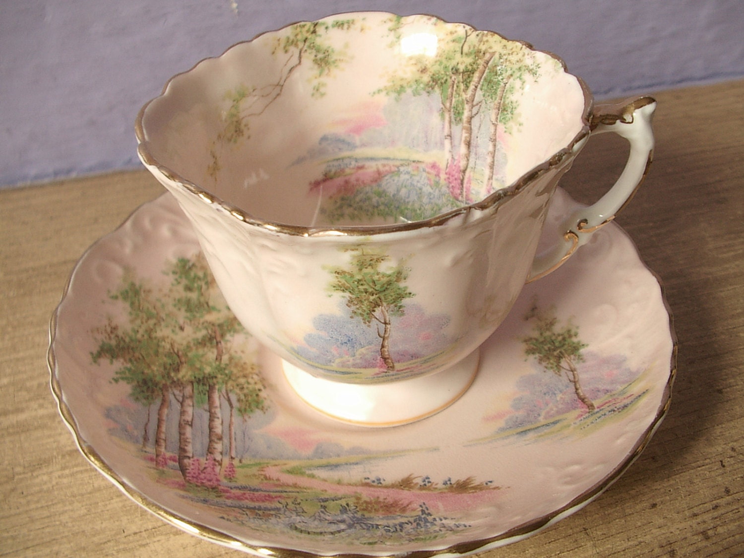 Antique English tea cup and saucer set vintage by ShoponSherman