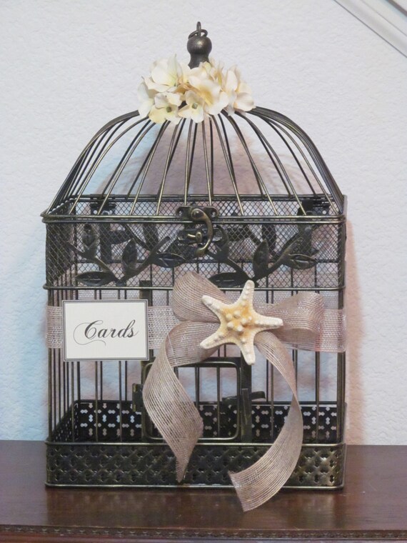 Beach Themed Birdcage Wedding Card Box / by SouthburyTreasures