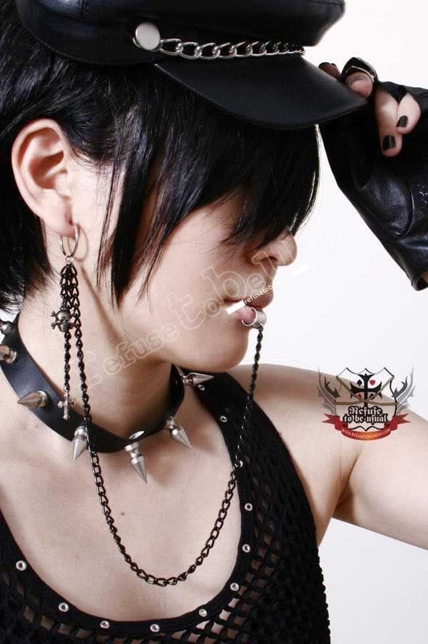Punk RTBU Goth Earring and lip Chain Body Jewelry Labret I