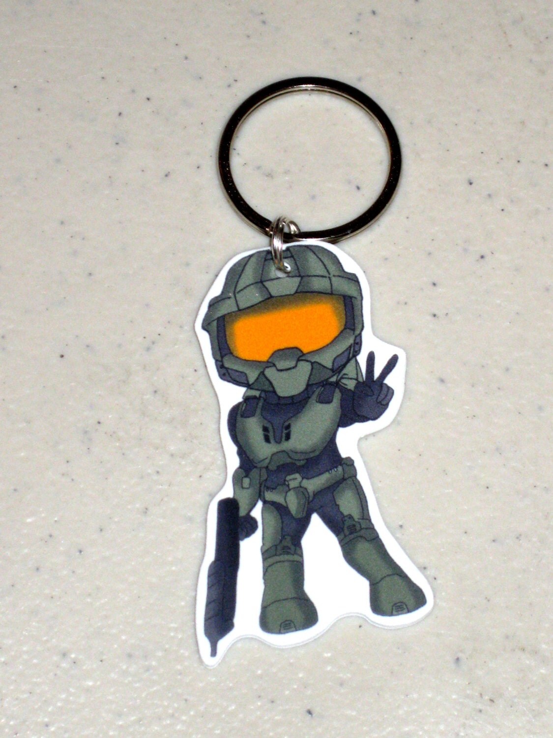 Master Chief or Cortana Halo 4 Keychain Necklace
