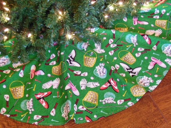 golf tree skirt golf christmas decoration gift by golf tree skirt golf christmas decoration gift by