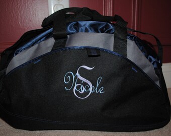 Duffel Bag peronalized Embroidered Gym Bag School Dance Tote Custom Cheer Gymnastics Monogrammed Large Bag two line