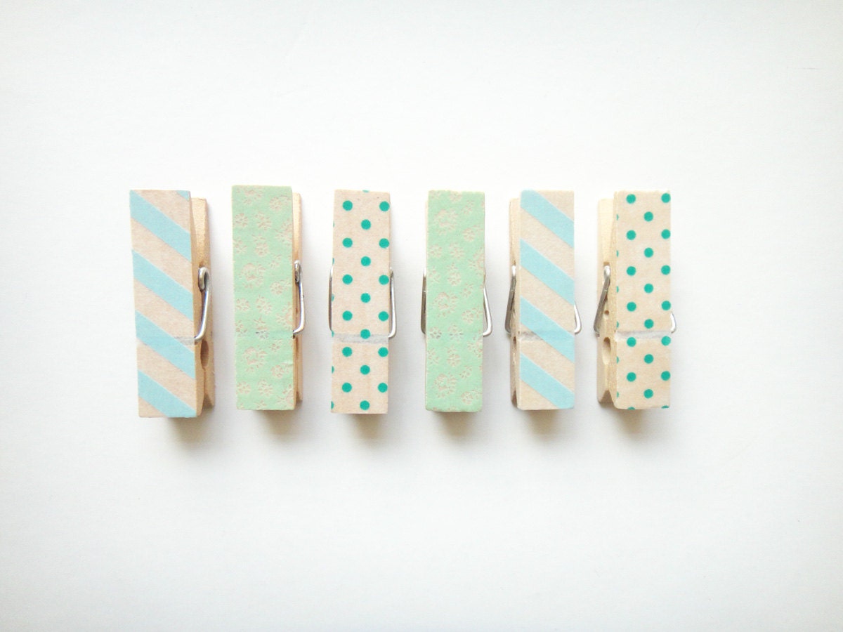 Small Clothespins Wood Peg Party Decorative Easter by BerryAlaMode
