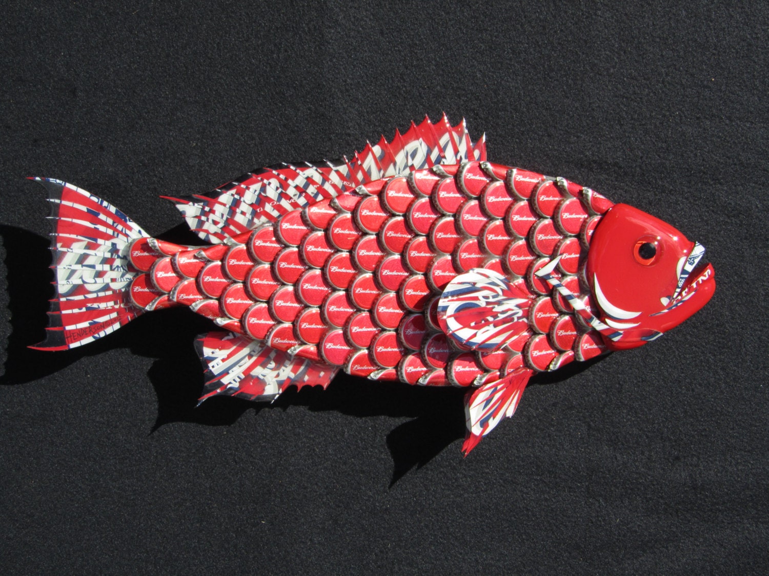 Bottle Cap Wall Art metal bottle cap fish wall art small budweiser bottlecap red Bottle Cap Wall Art metal bottle cap fish wall art small budweiser bottlecap red