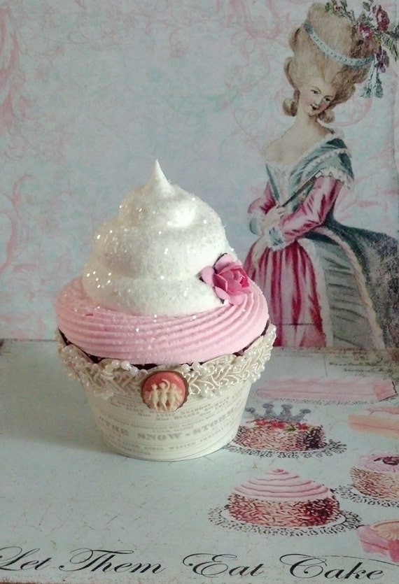 Rose Lace Cameo Fake Cupcake Let Them Eat By Fakecupcakecreations