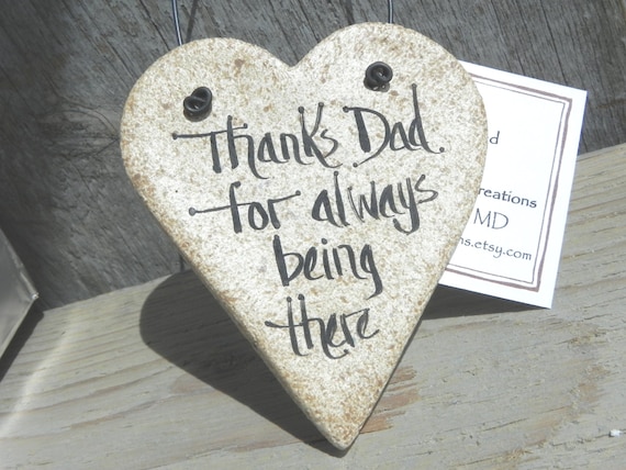Father's Day Thank You Salt Dough Heart by cookiedoughcreations