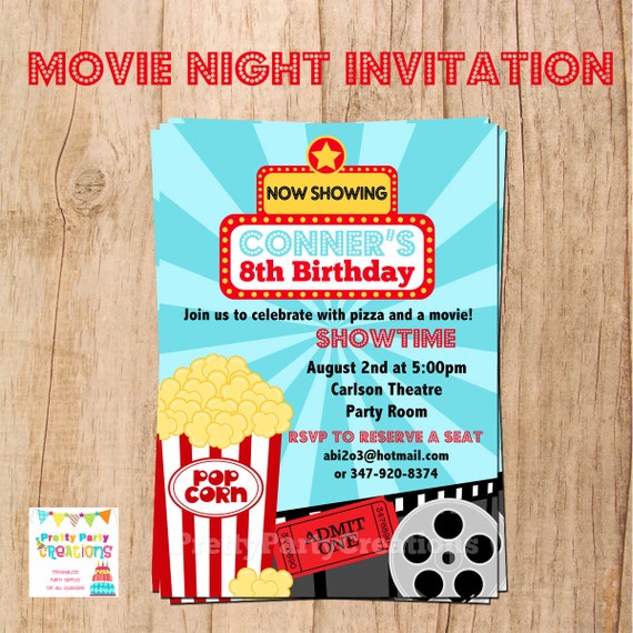 MOVIE NIGHT invitation YOU Print