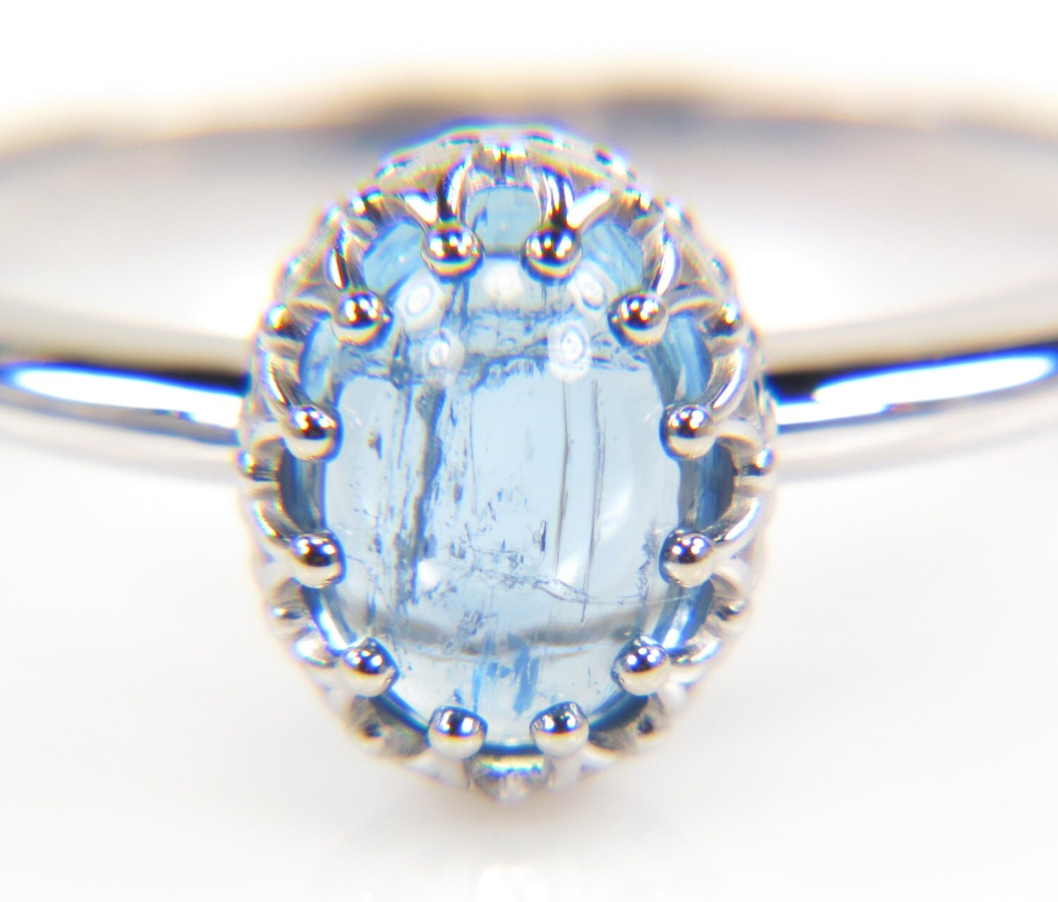 Aquamarine Ring Aquamarine Jewelry March by bskdesigns on Etsy
