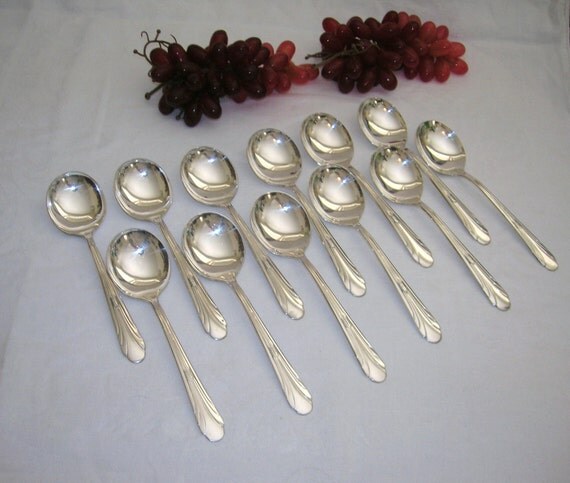 12 Vintage Silverplate Monroe Silver Co. Circa by SettingTheTable