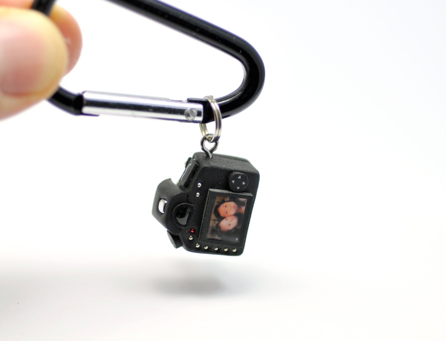 Personalized carabiner Nikon D300 Camera miniature