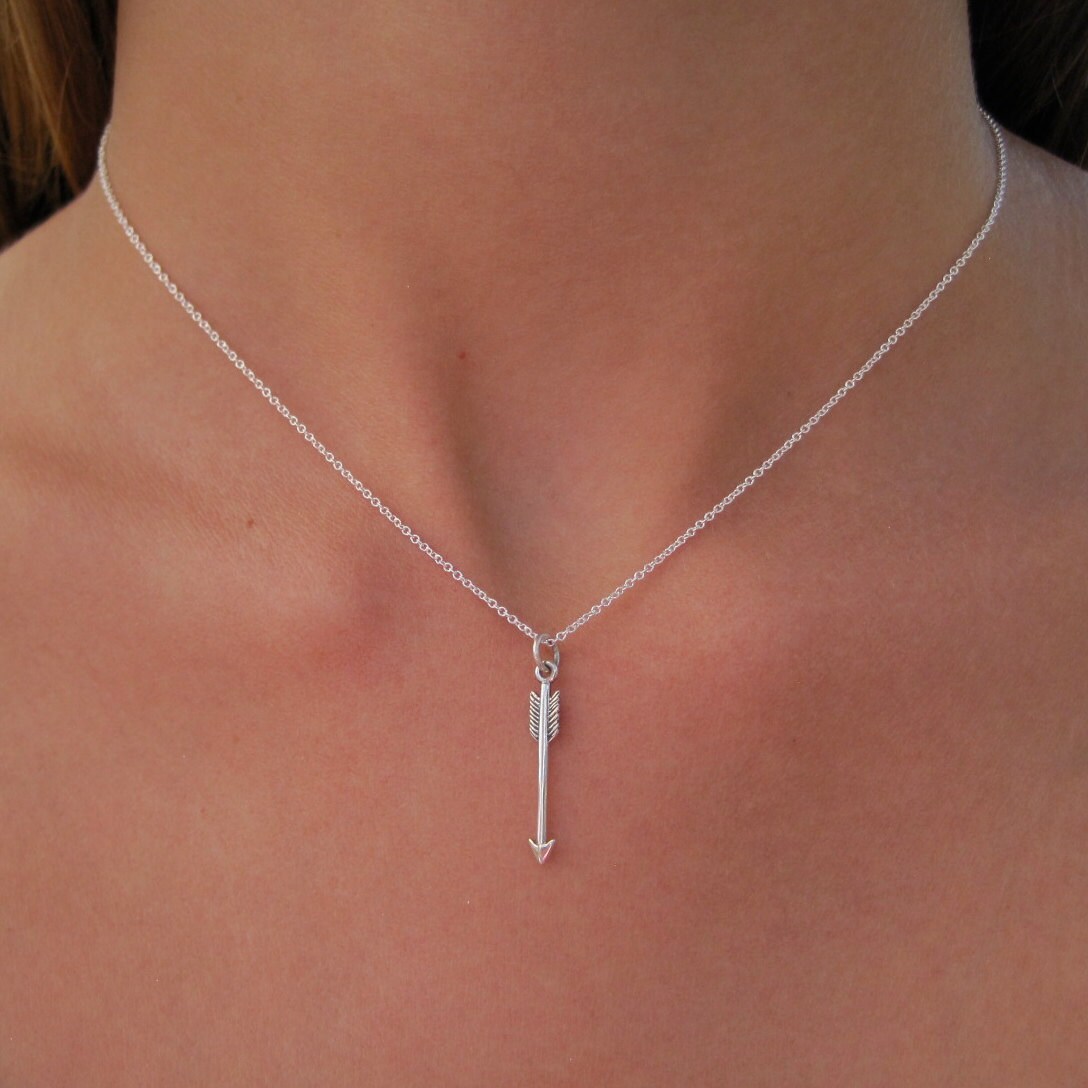 Silver Arrow Necklace Arrow Pendant Arrow Charm Arrow
