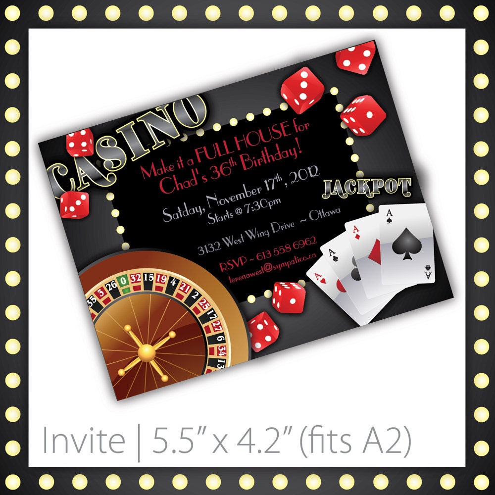 Casino Night Invitation Template 3