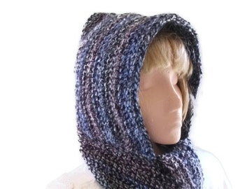 crochet pdf tutorial scarf pattern hooded ruffled hood file fingerless mittens