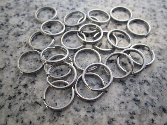 100 Qty. 1/2 12mm OD Stainless Steel Split Rings