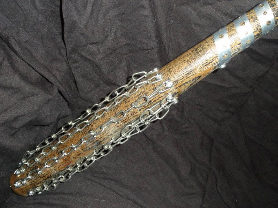 Post Apocalyptic weapon baseball bat chain bat Zombie