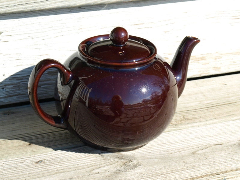 Vintage English Teapot Pristine England Brown Betty
