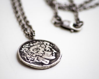 Alexander the Great Coin Pendant-Men's Pendant-Ancient Greek Replica Coin Pendant-Men's Jewelry-Unisex Gifts