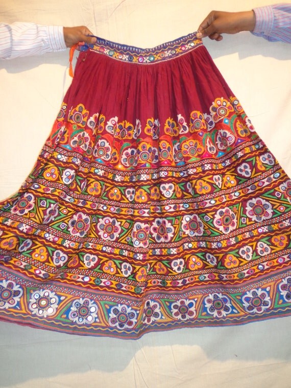 vintage skirts mirror work / banjara by jaisalmerhandloom on Etsy