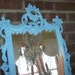 RaRe Ornate vintage baby boy shower, French blue shabby chic, baby nursery, cottage mirror CAN be chalkboard
