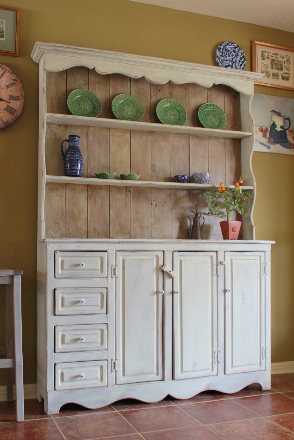 Primitive Farmhouse China Hutch RESERVED for Candace