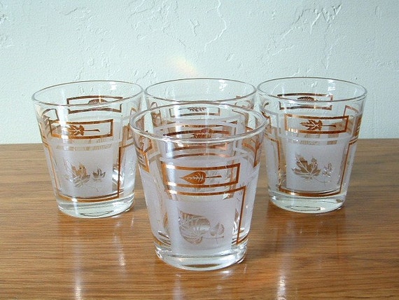 Vintage Lowball Glasses Set of 4 Rocks Barware by TheFrabjousDay